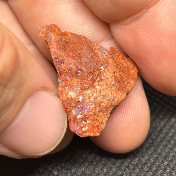 Unordinary Matrix Mexican Fire Opal Specimen With Sprouts of Blue & Green Color - Picture 7 of 13